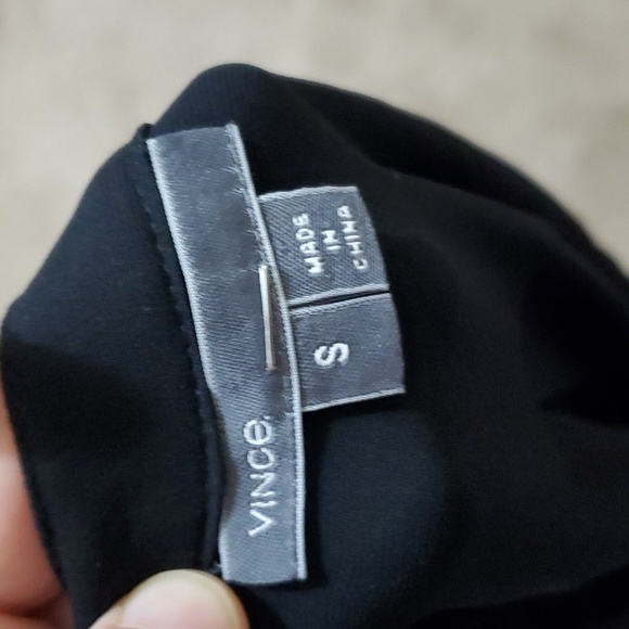 Vince s placket button upper smocked waist pleated lower flowy midi - Picture 9 of 12